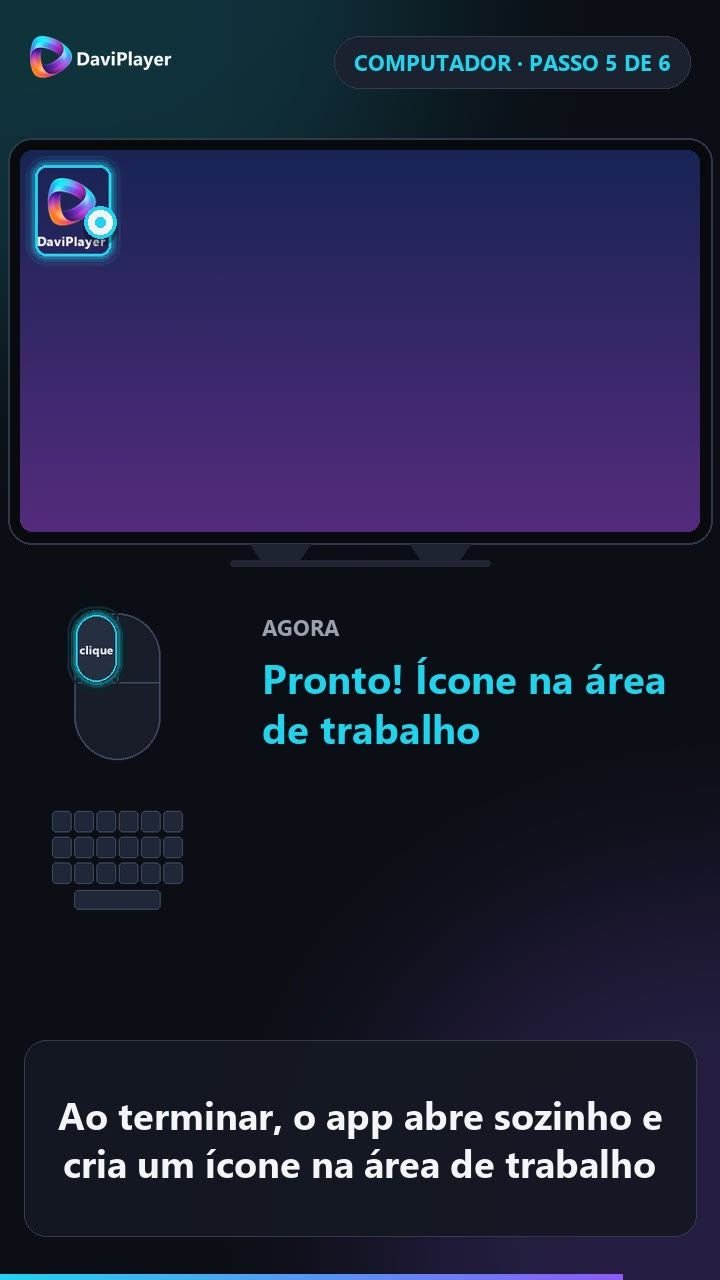 Ícone do DaviPlayer na área de trabalho do Windows