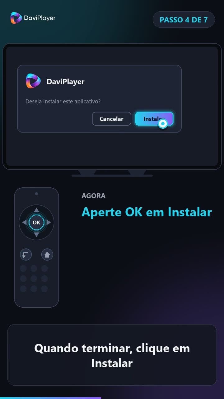 Pergunta 'Deseja instalar este aplicativo?' com o botão Instalar